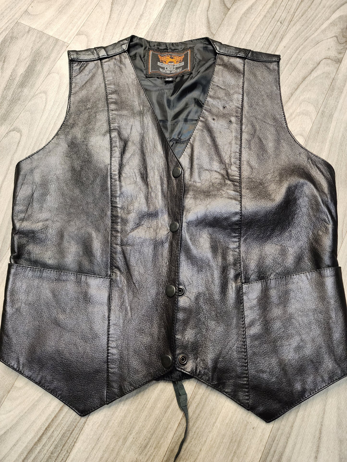 Black Biker Vest