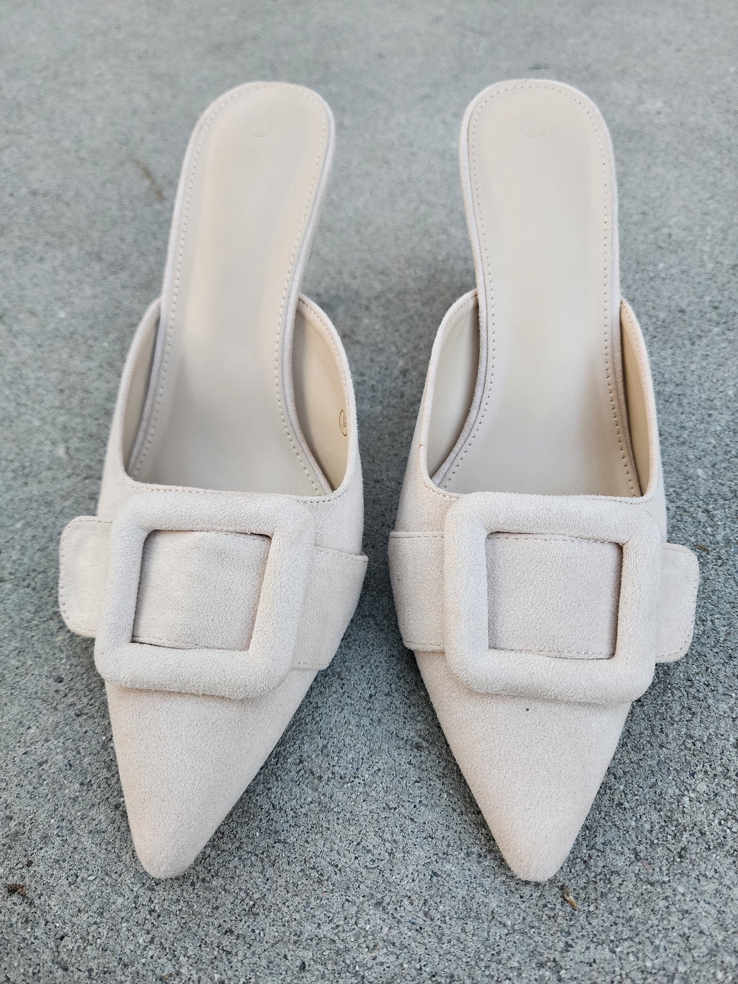 Faux Suede Mules