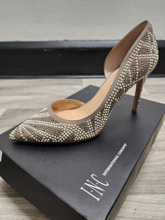 Pearl/Studded Taupe Heels