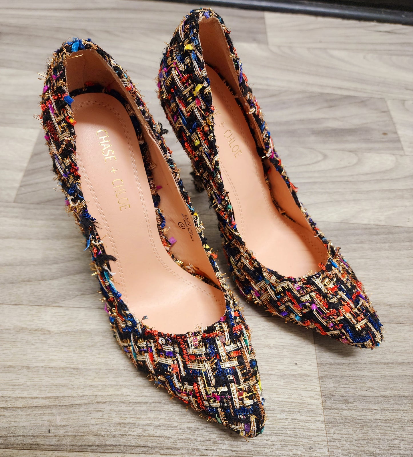 Chase & Chloe Multi-Colored Heels