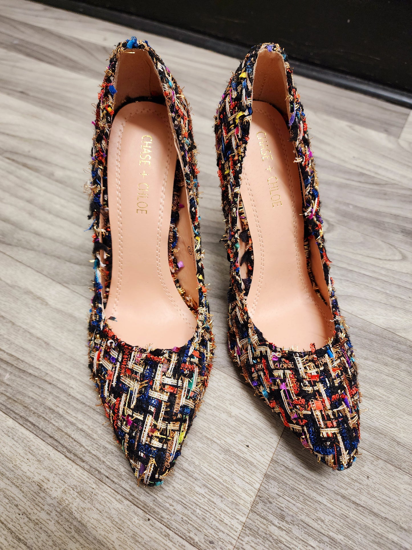 Chase & Chloe Multi-Colored Heels