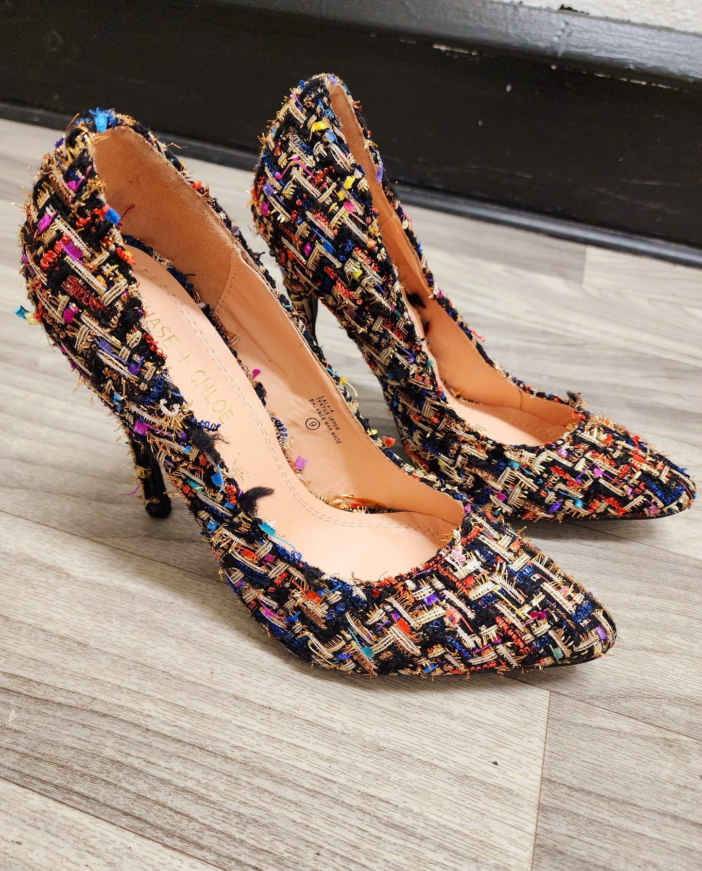 Chase & Chloe Multi-Colored Heels