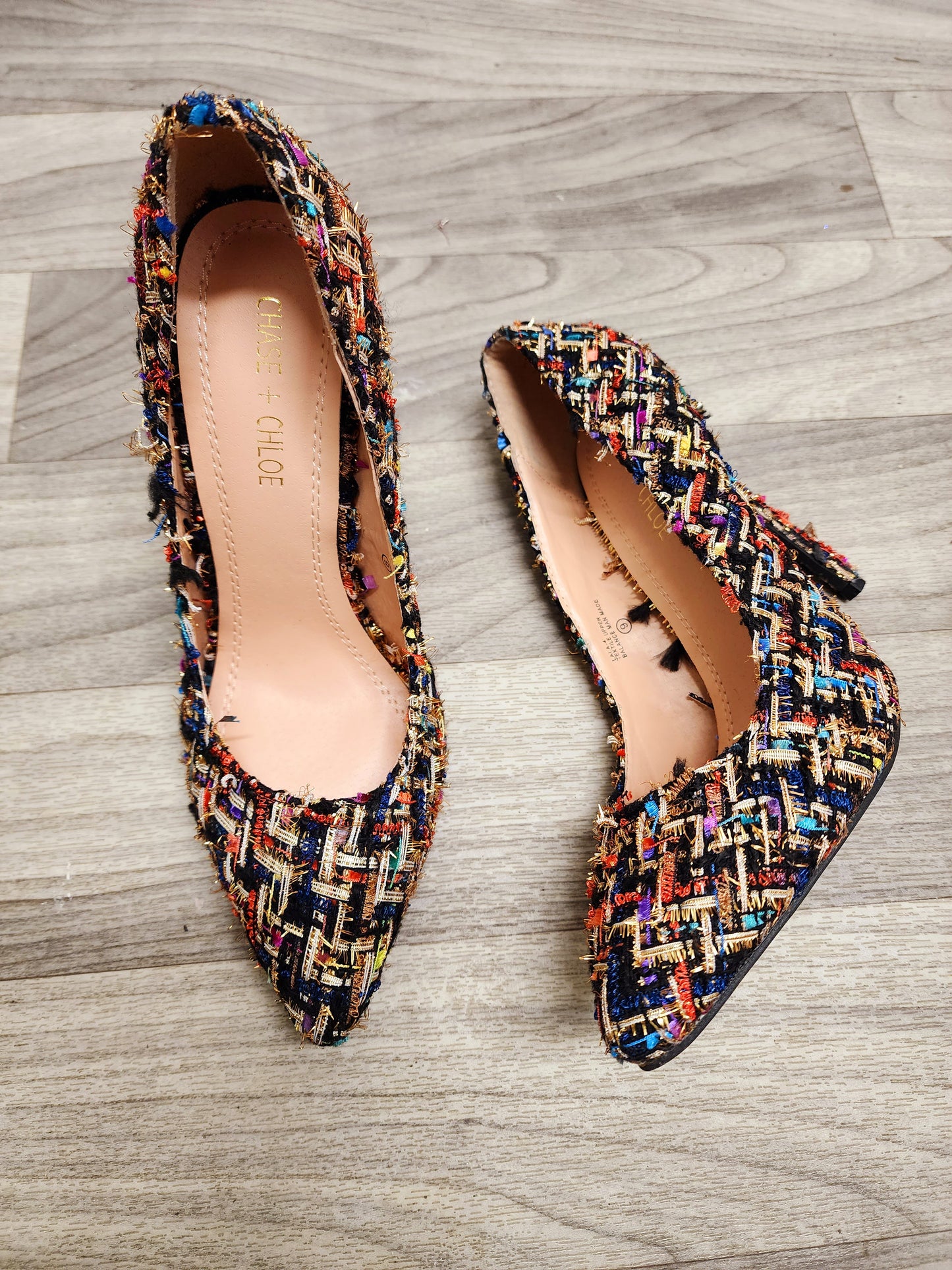 Chase & Chloe Multi-Colored Heels