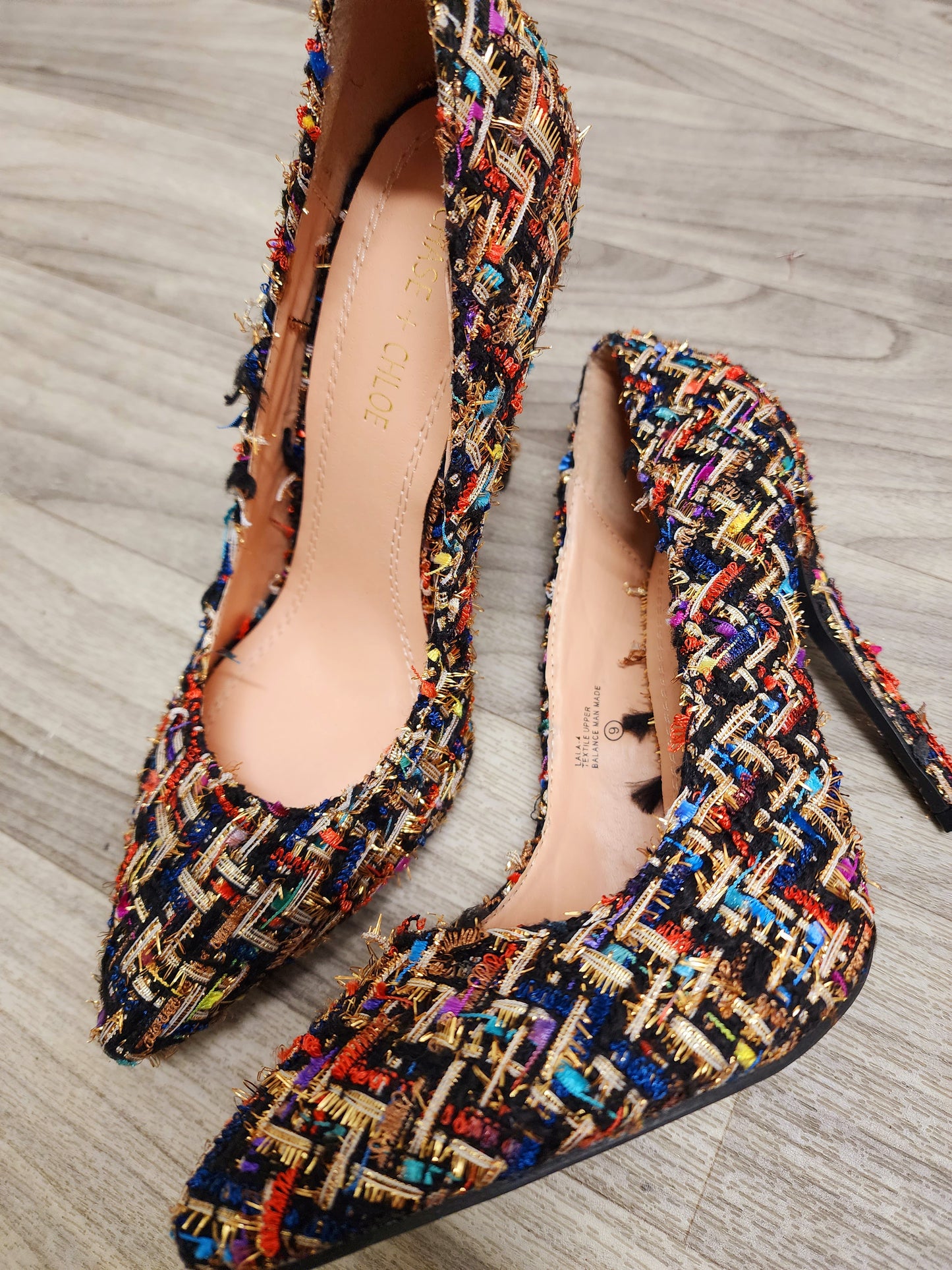 Chase & Chloe Multi-Colored Heels