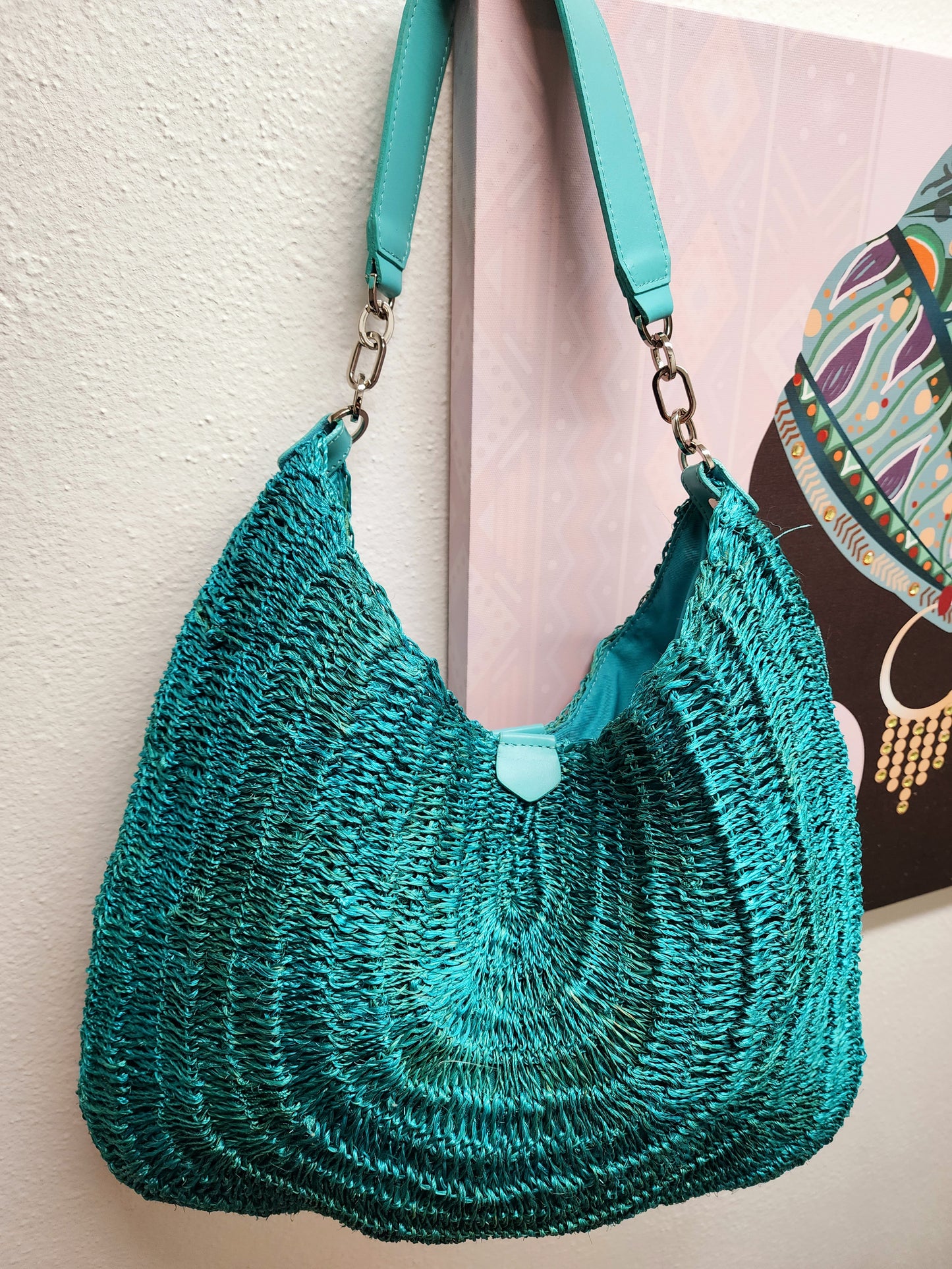 Kate Landry Teal Summer Handbag