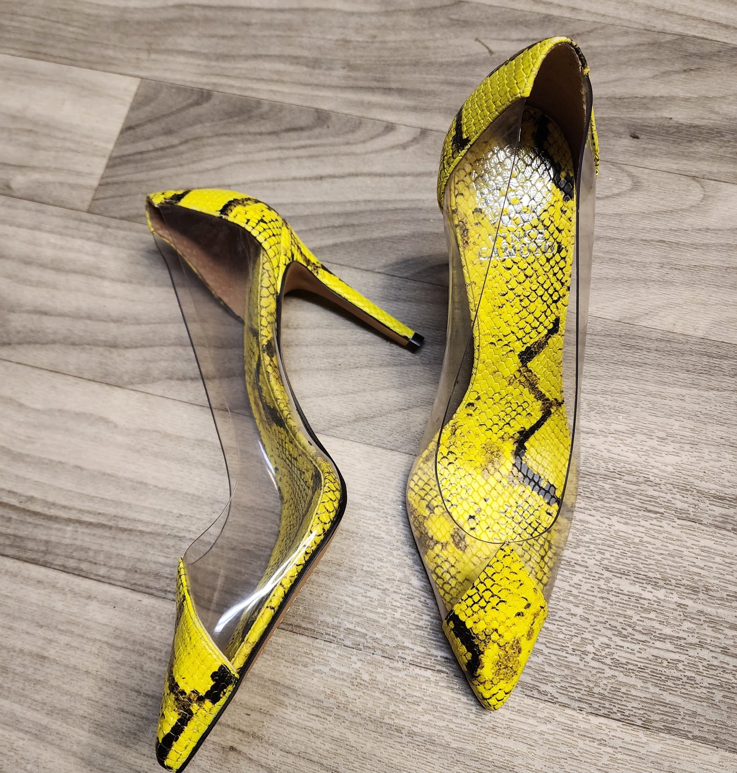 Vince Camuto Snakeskin Print Heels