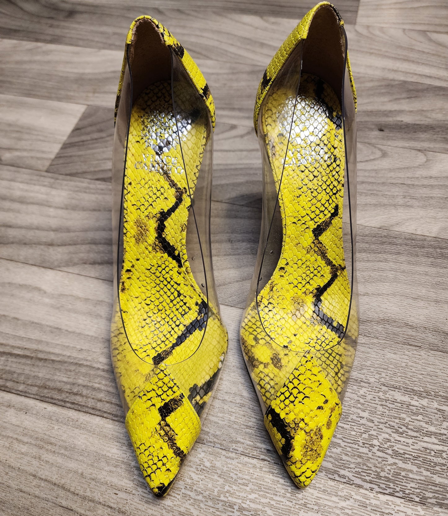 Vince Camuto Snakeskin Print Heels