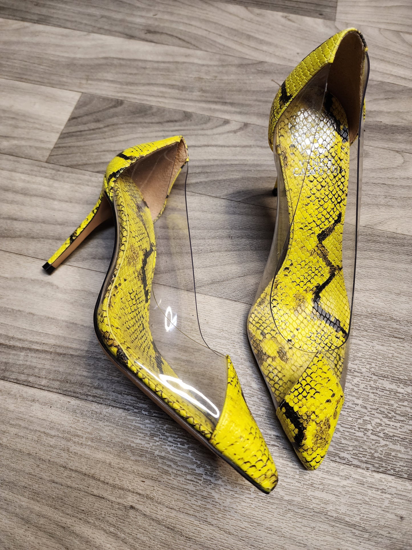 Vince Camuto Snakeskin Print Heels