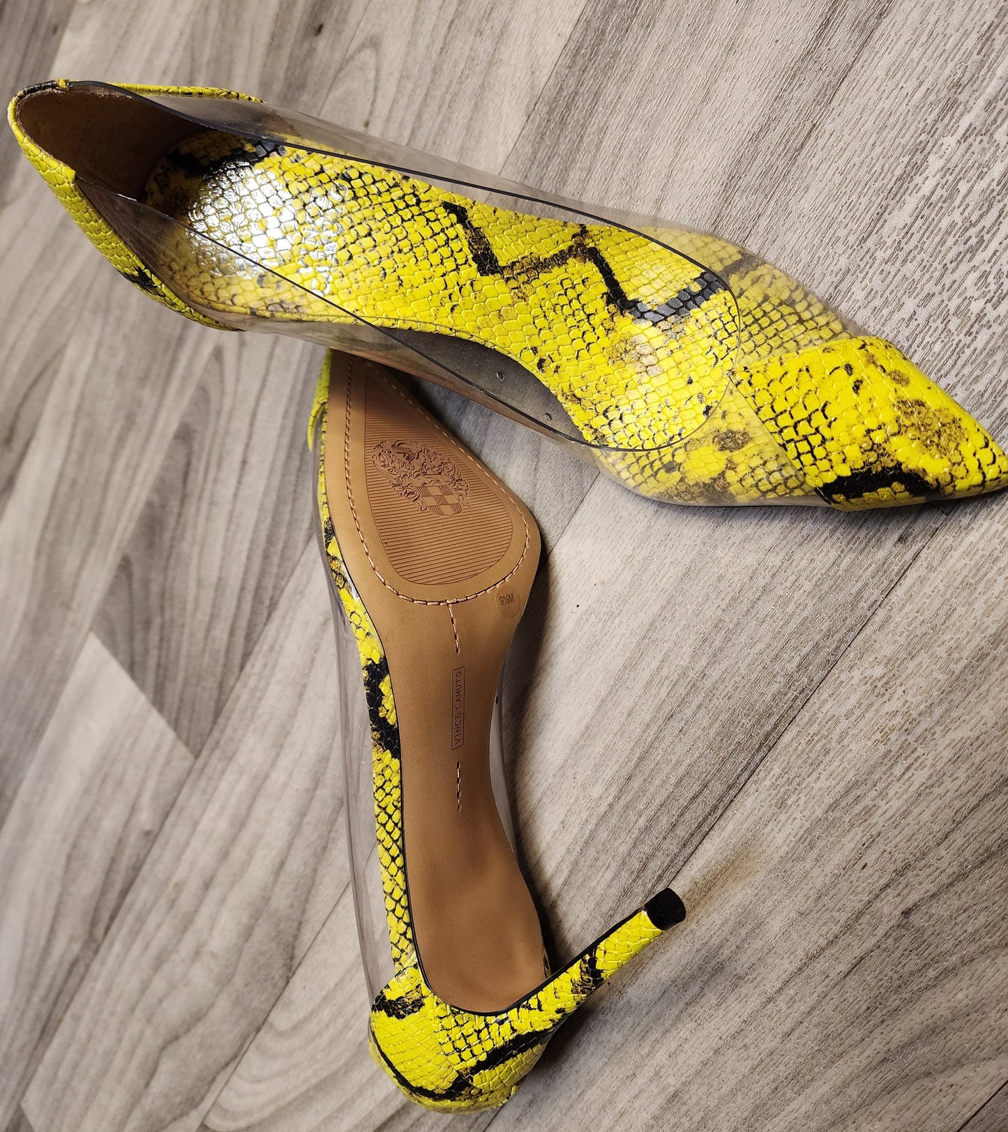 Vince Camuto Snakeskin Print Heels