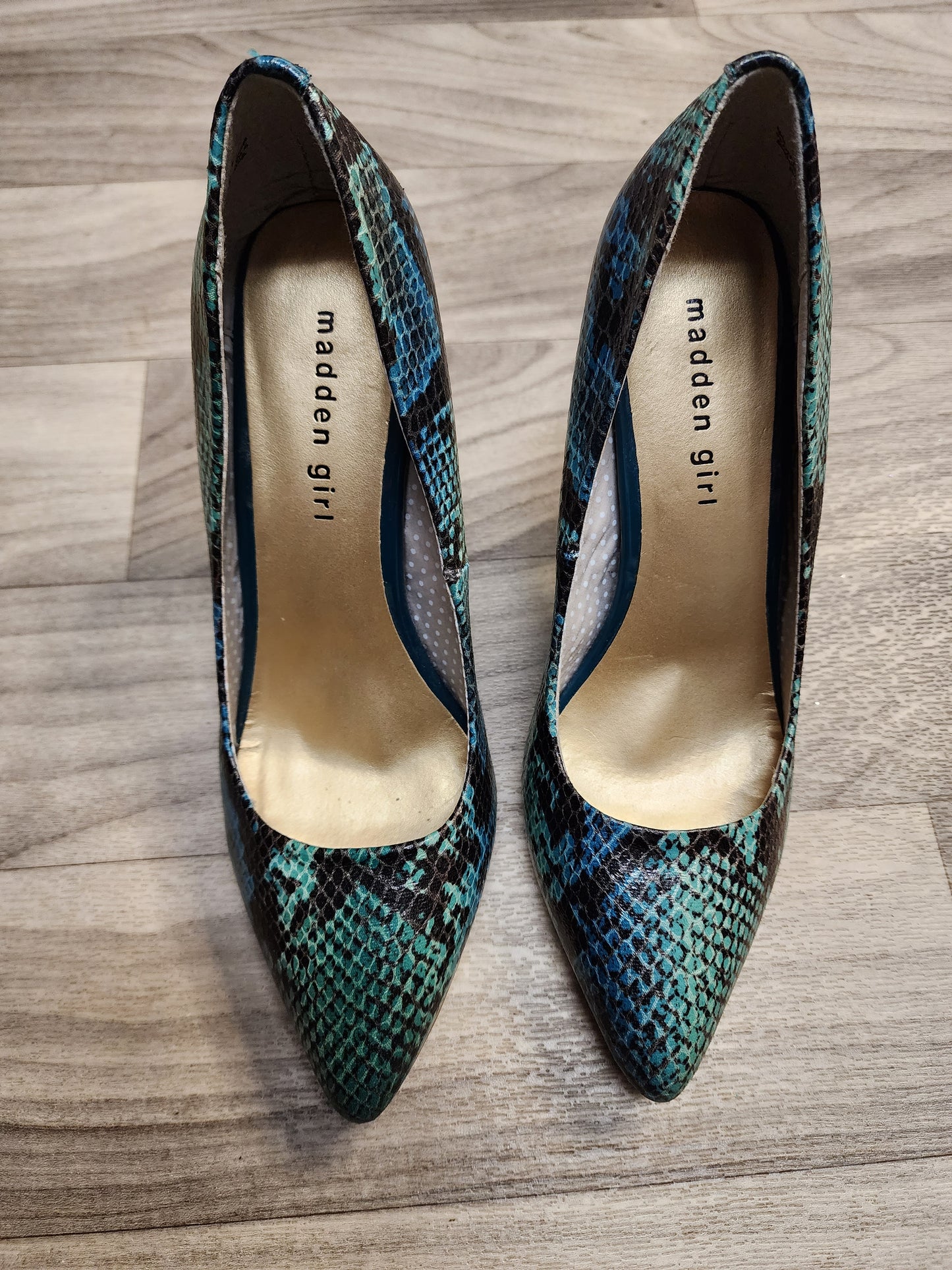 Madden Girl Snakeskin Print Heels