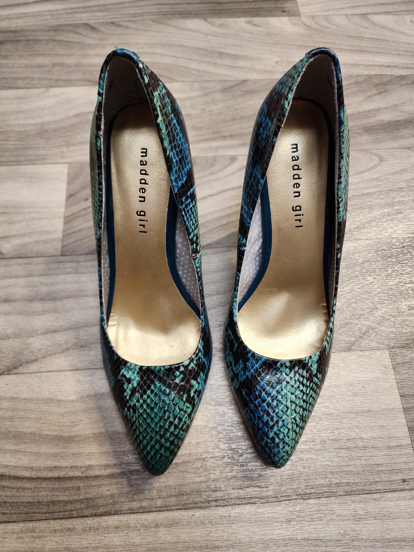 Madden Girl Snakeskin Print Heels