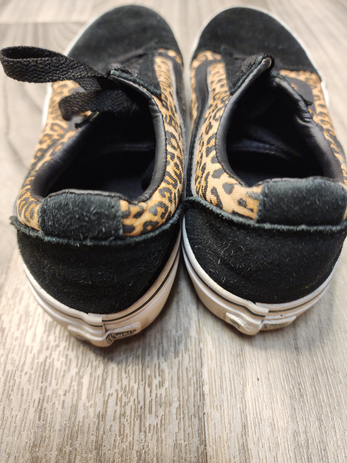 Black & Leopard Print Vans