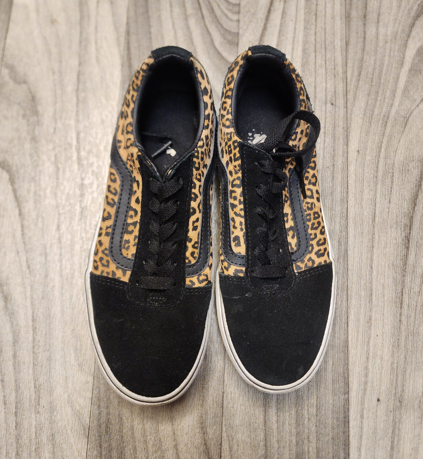 Black & Leopard Print Vans