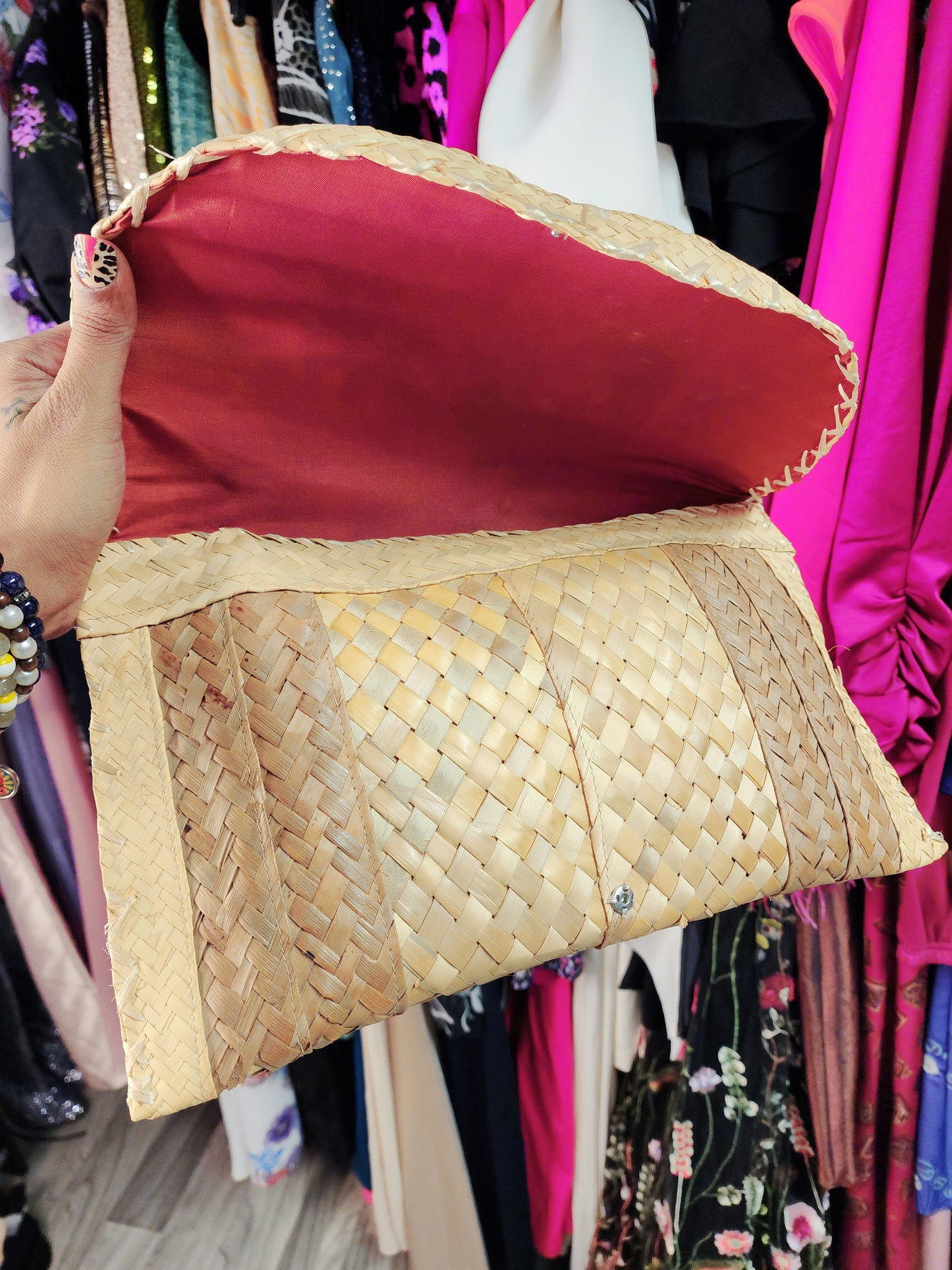 Vintage Straw Clutch