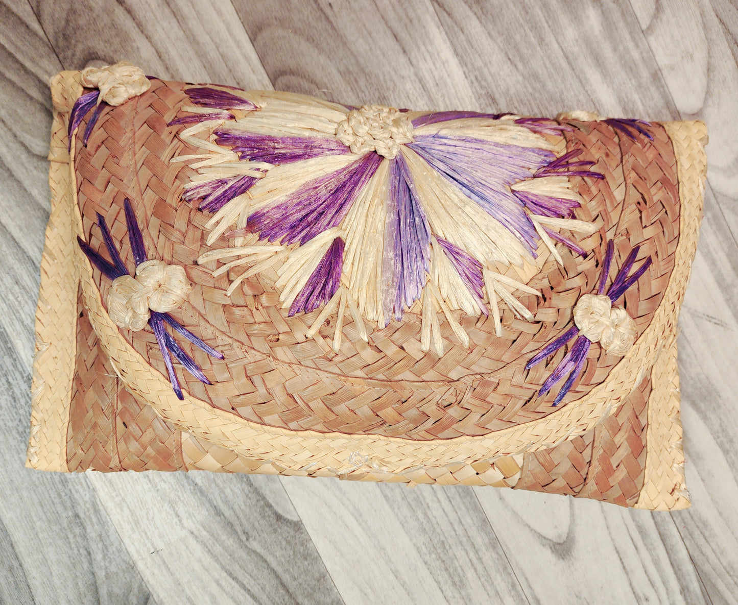 Vintage Straw Clutch