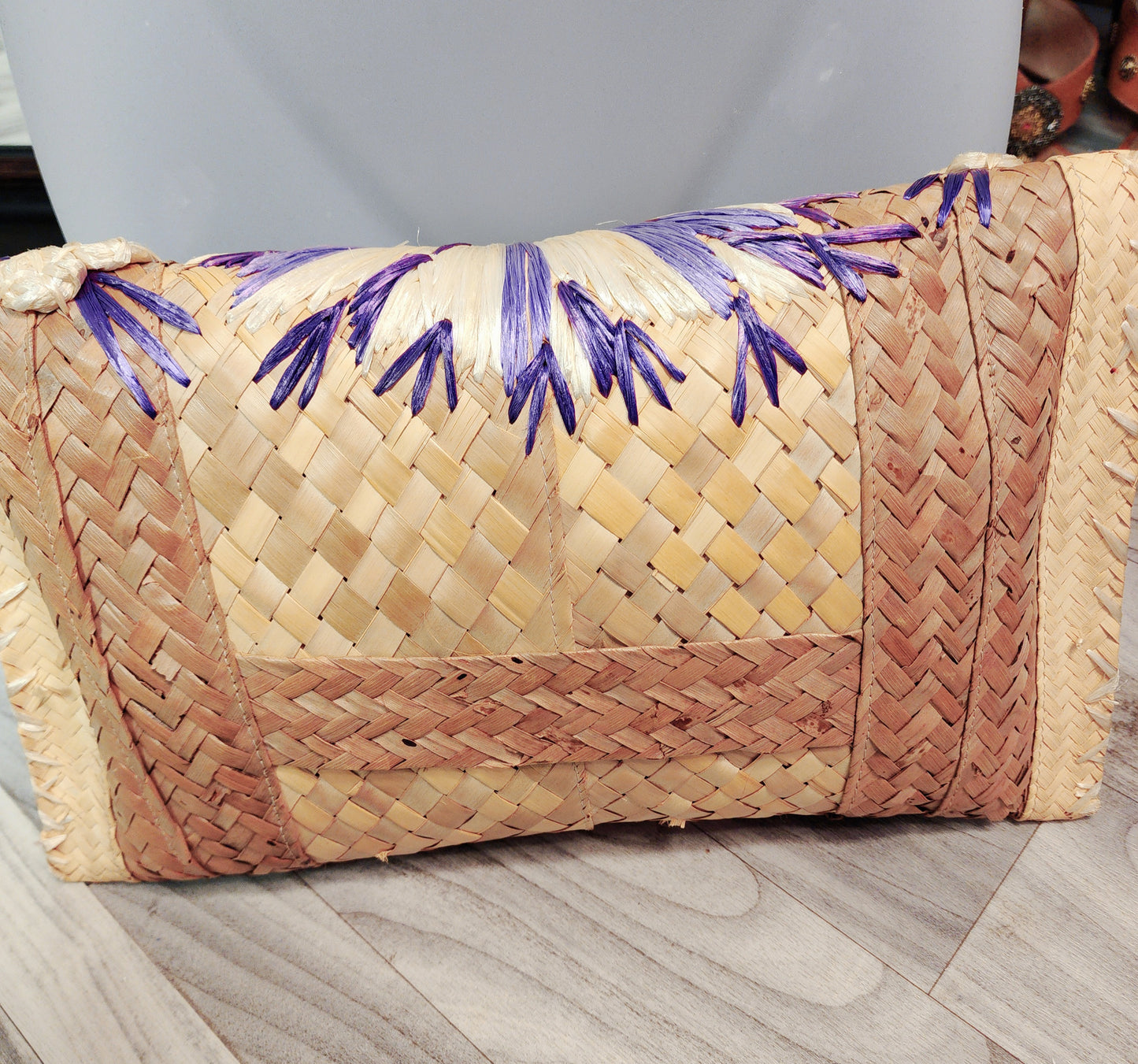 Vintage Straw Clutch