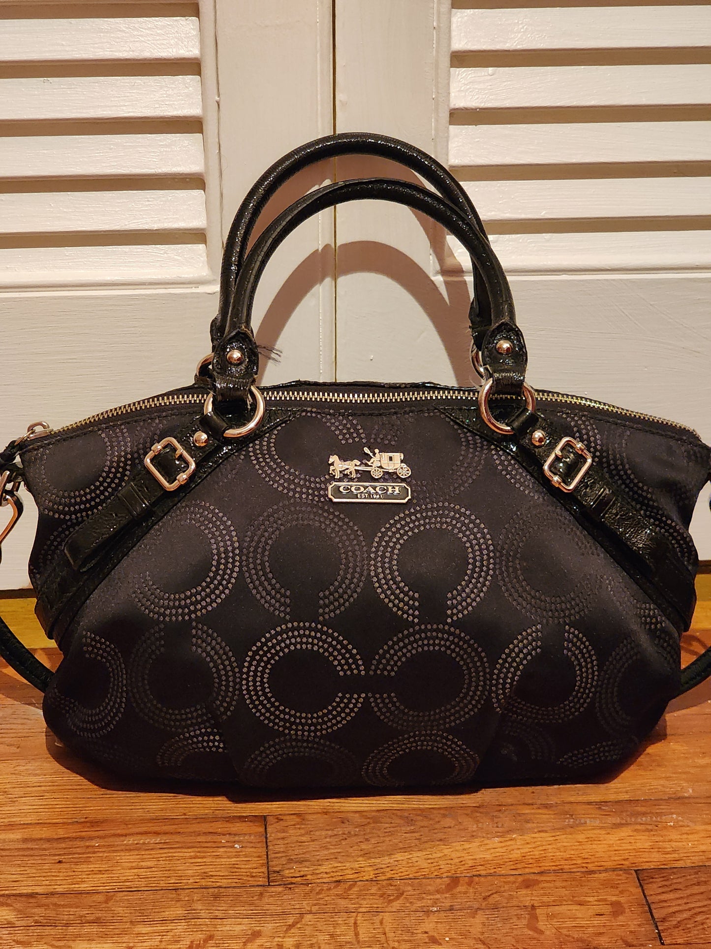 Black Vintage Coach Satchel Bag