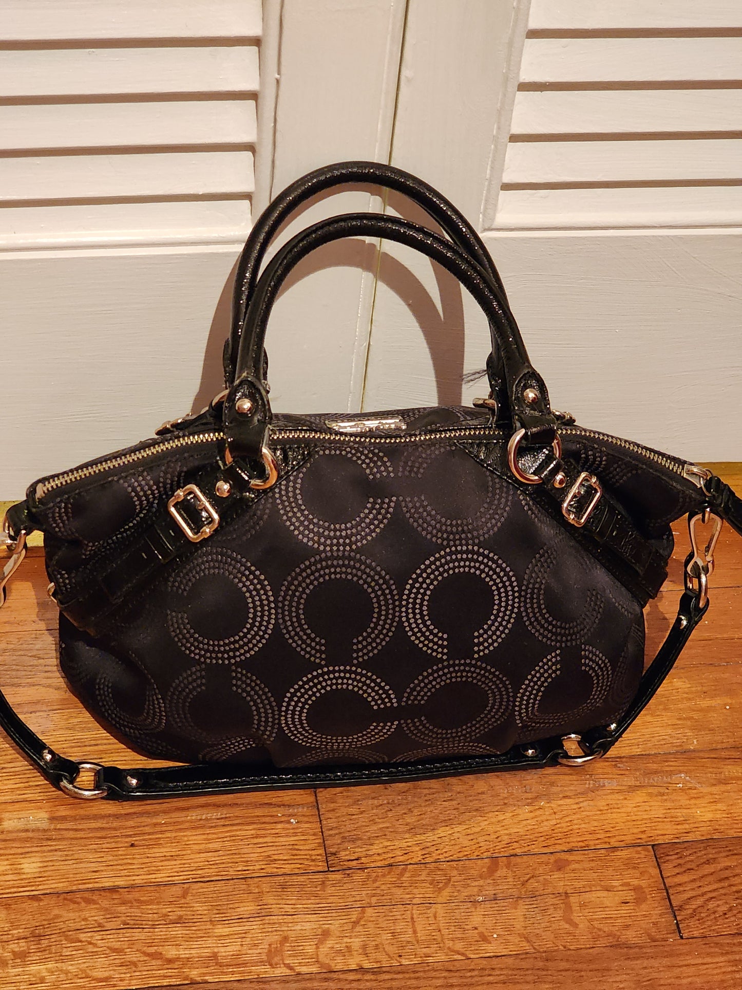 Black Vintage Coach Satchel Bag