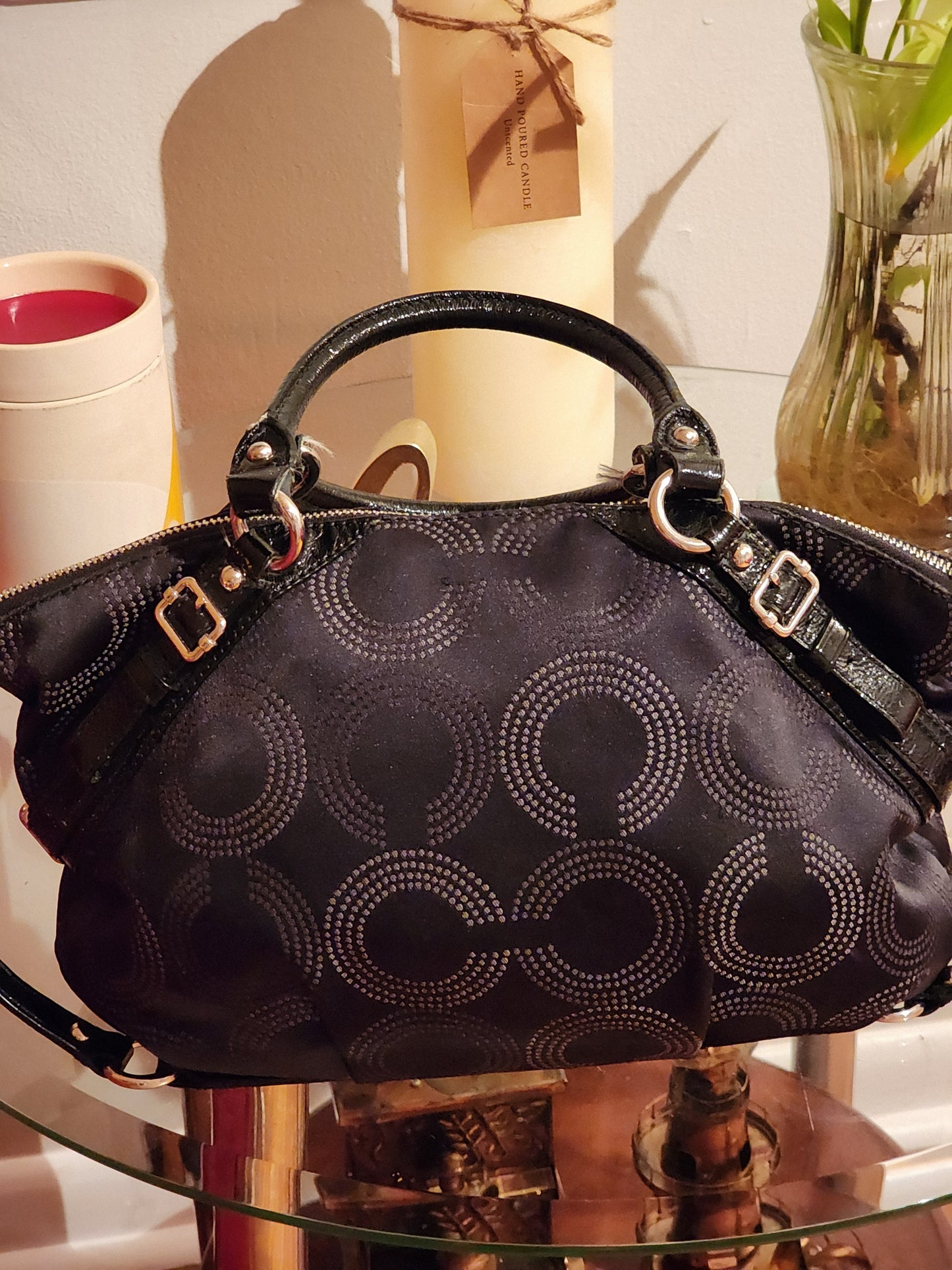 Black Vintage Coach Satchel Bag