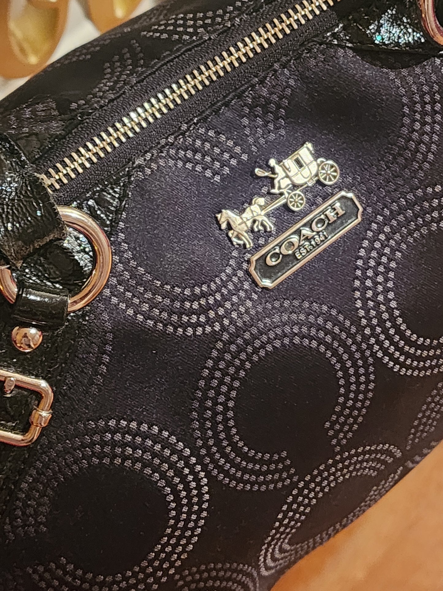 Black Vintage Coach Satchel Bag