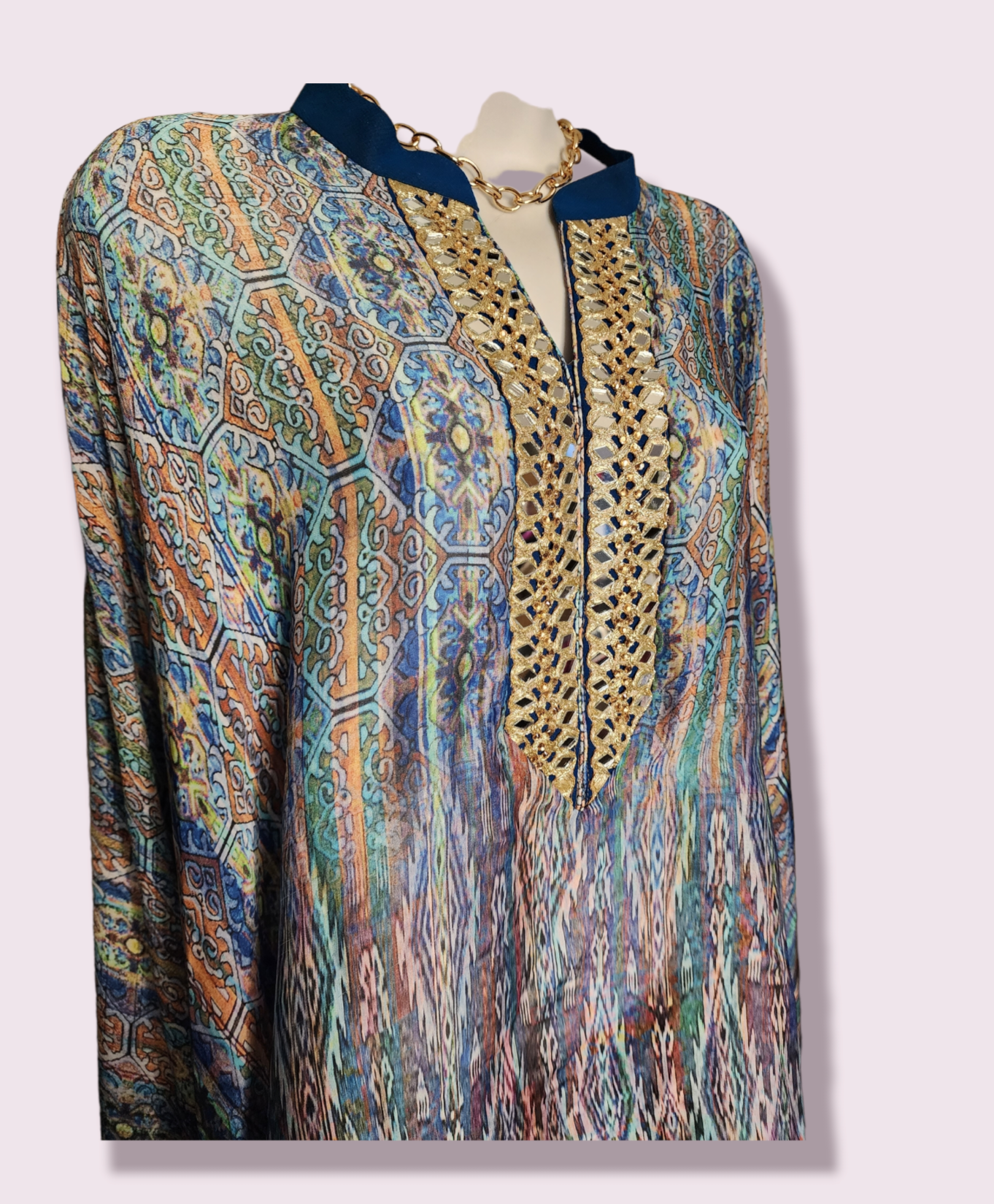 Blue and Gold Shawl/Kimono