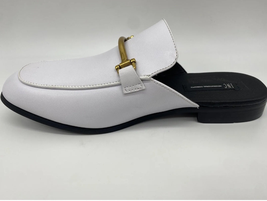 INC Blaze White Men's Mules