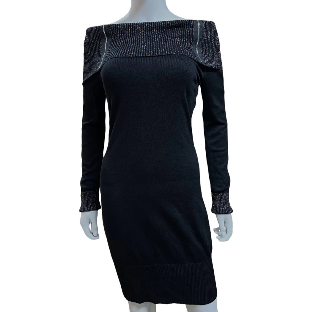 Bodycon Black Sweater Dress