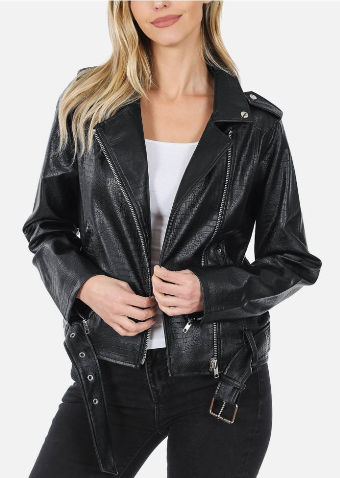 Vegan Leather Moto Jacket