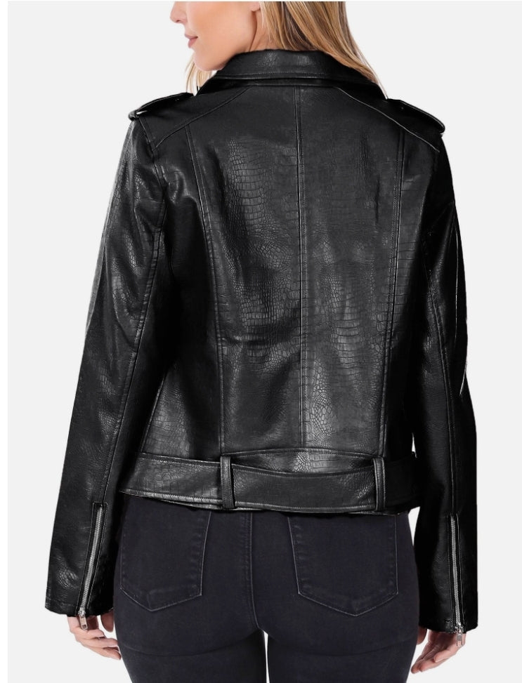 Vegan Leather Moto Jacket