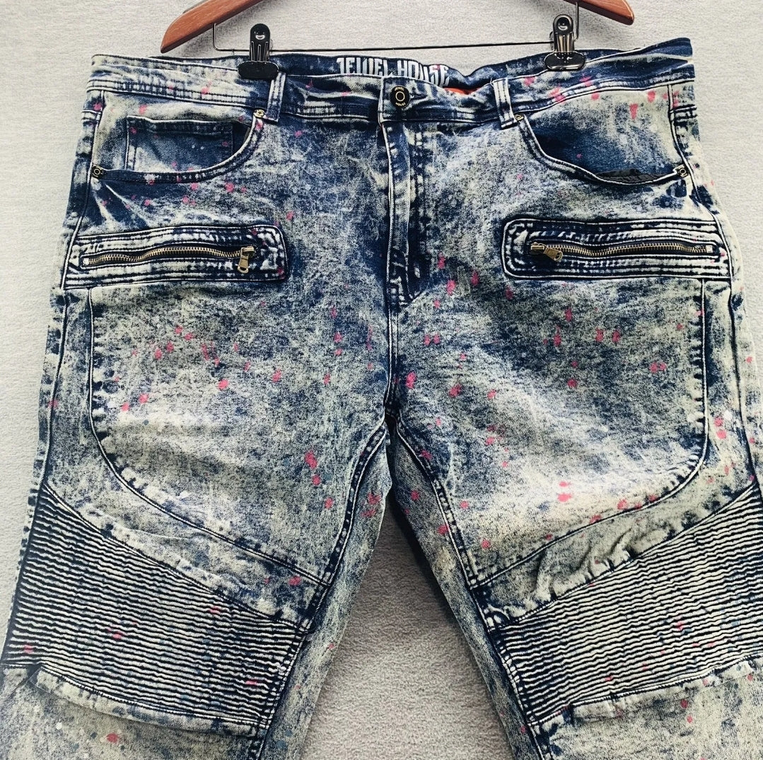 Paint Splatter Denim Jeans