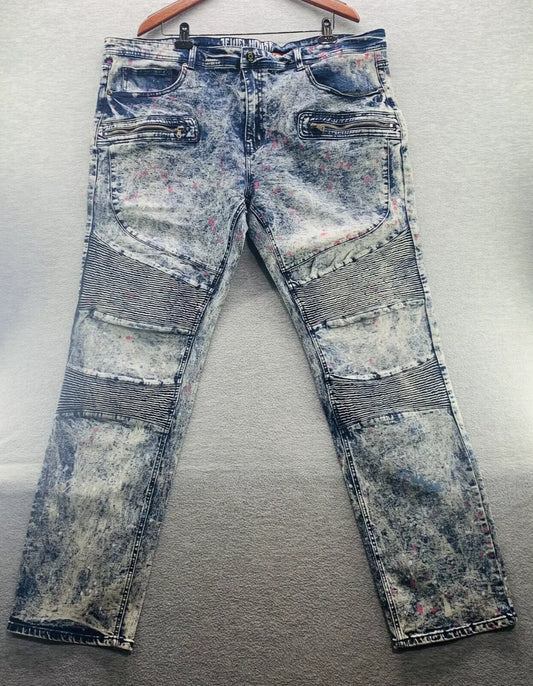 Paint Splatter Denim Jeans