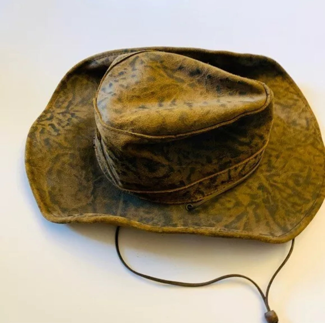 Henshel Brown Western Leather Cowboy Hat