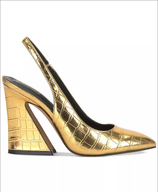 Jessica Simpson Jiles Metallic Slingback Heels