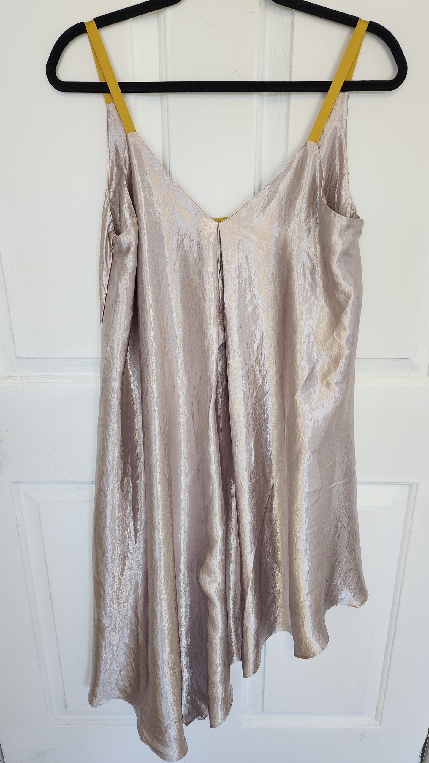 Anthropologie Metallic Slip Dress