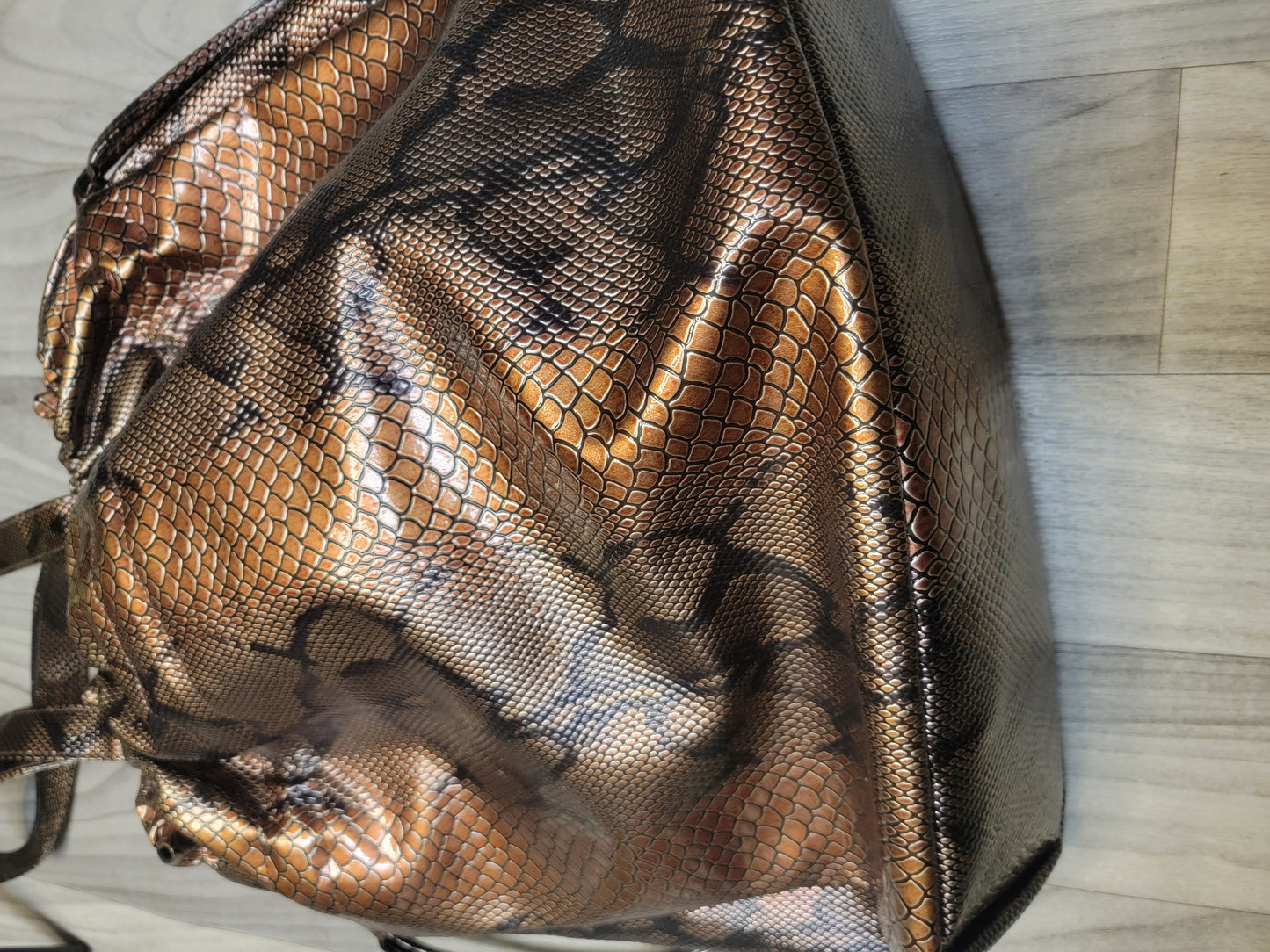 Snakeskin Print Hobo Bag