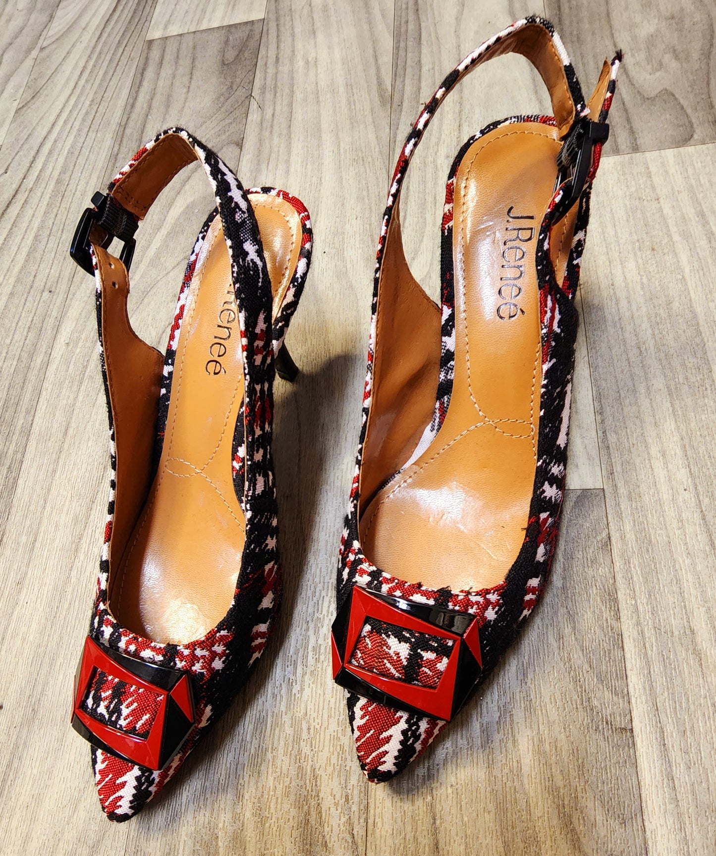 J.Renee' Red, White & Black Sexy Slingback