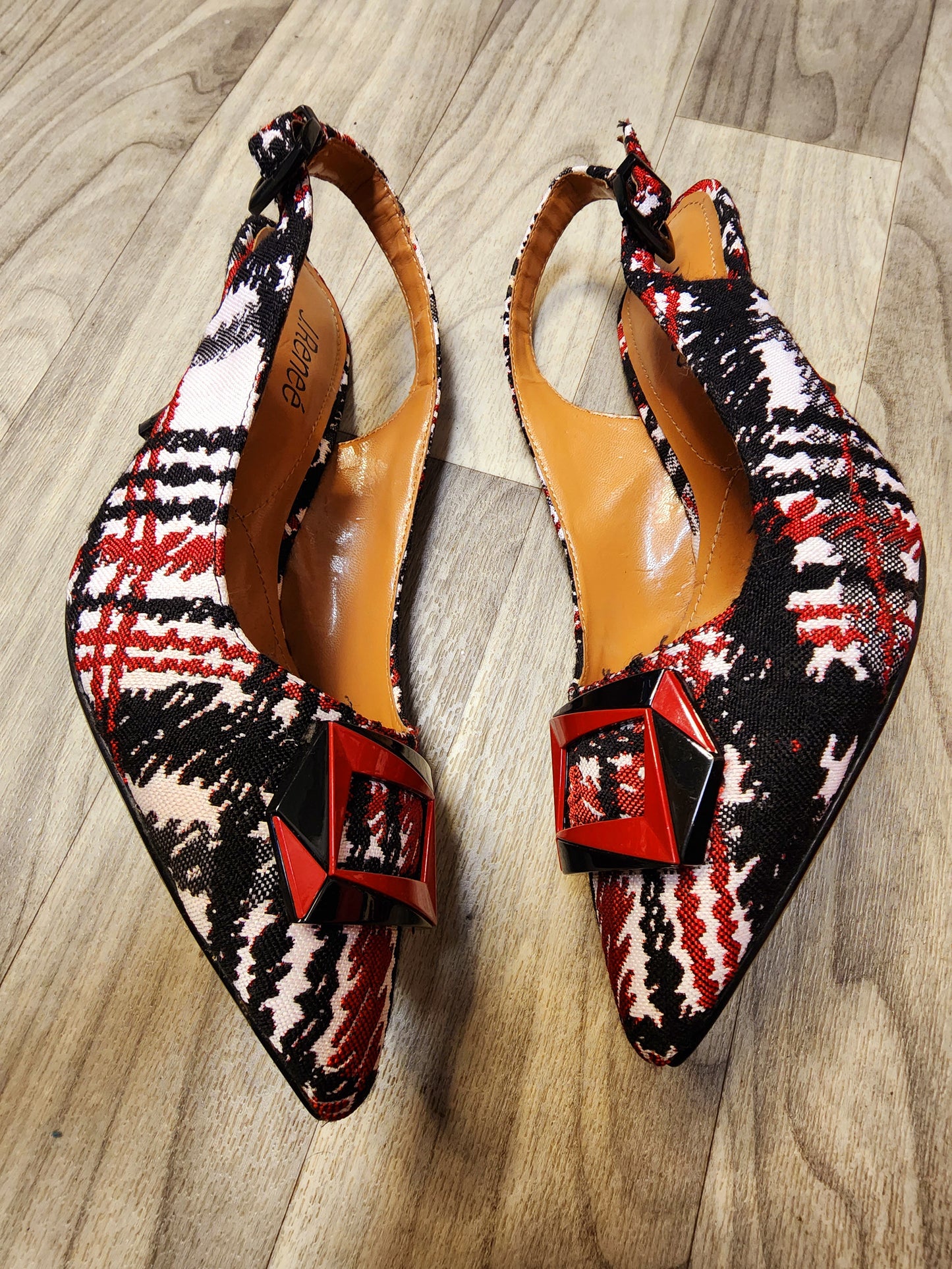 J.Renee' Red, White & Black Sexy Slingback