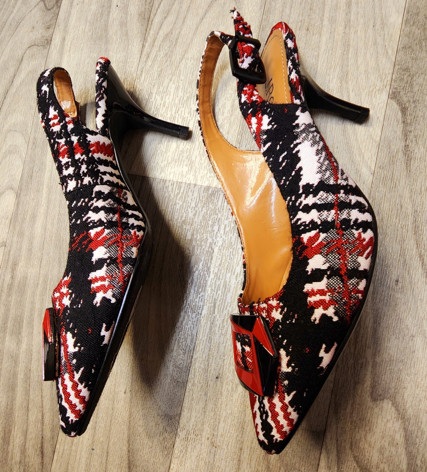 J.Renee' Red, White & Black Sexy Slingback