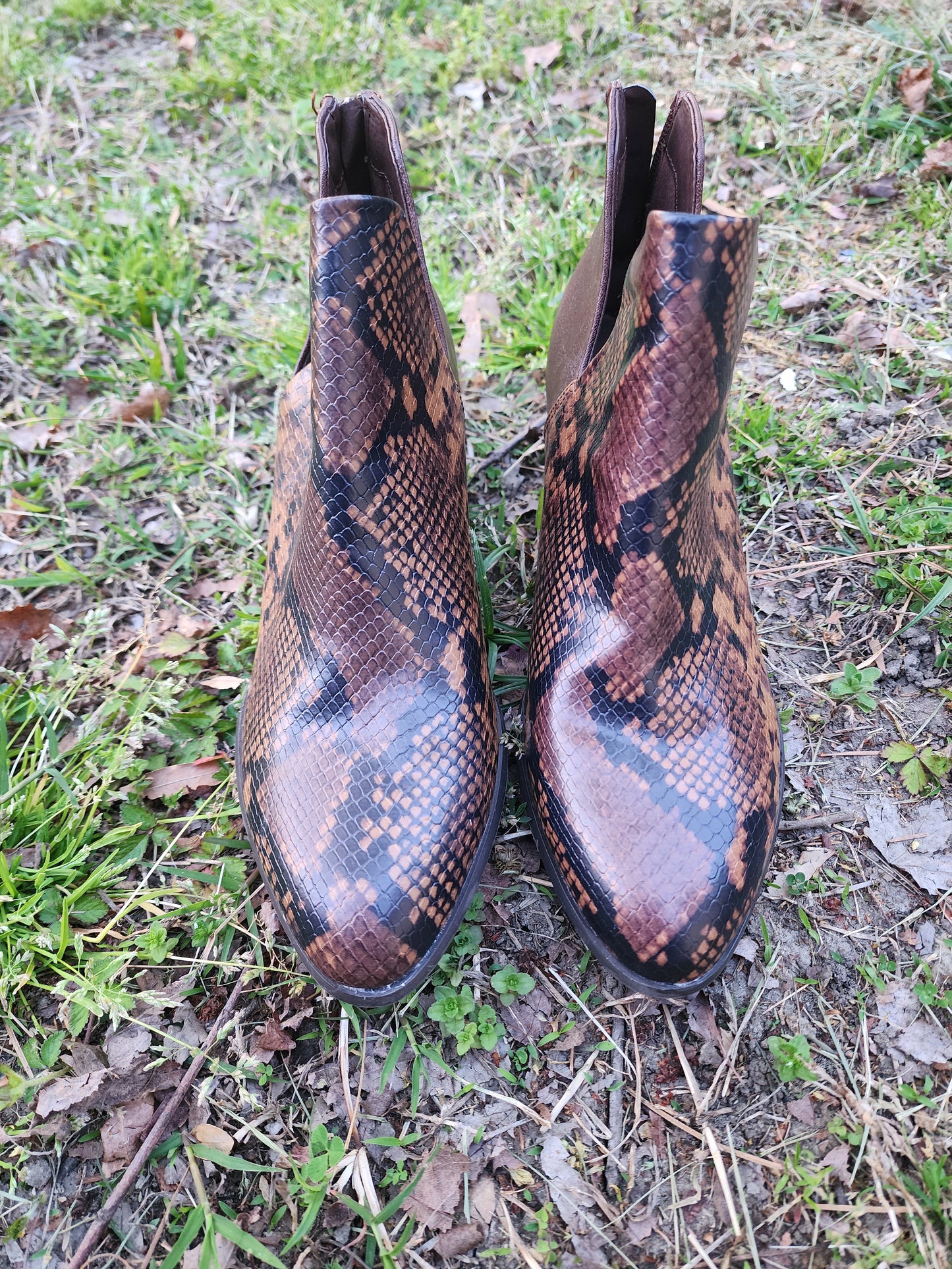 Snakeskin Print Bootie