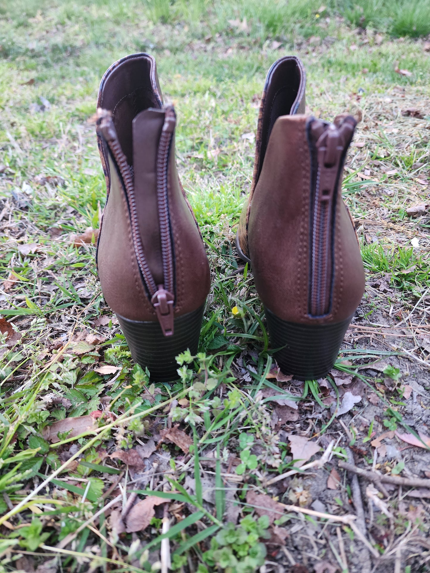 Snakeskin Print Bootie