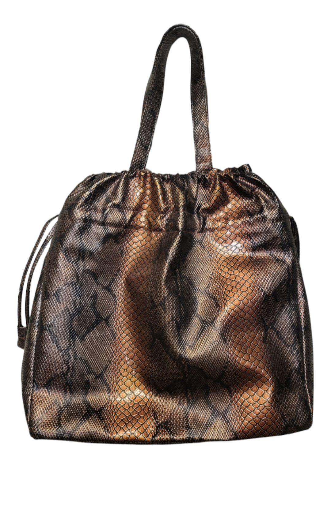 Snakeskin Print Hobo Bag