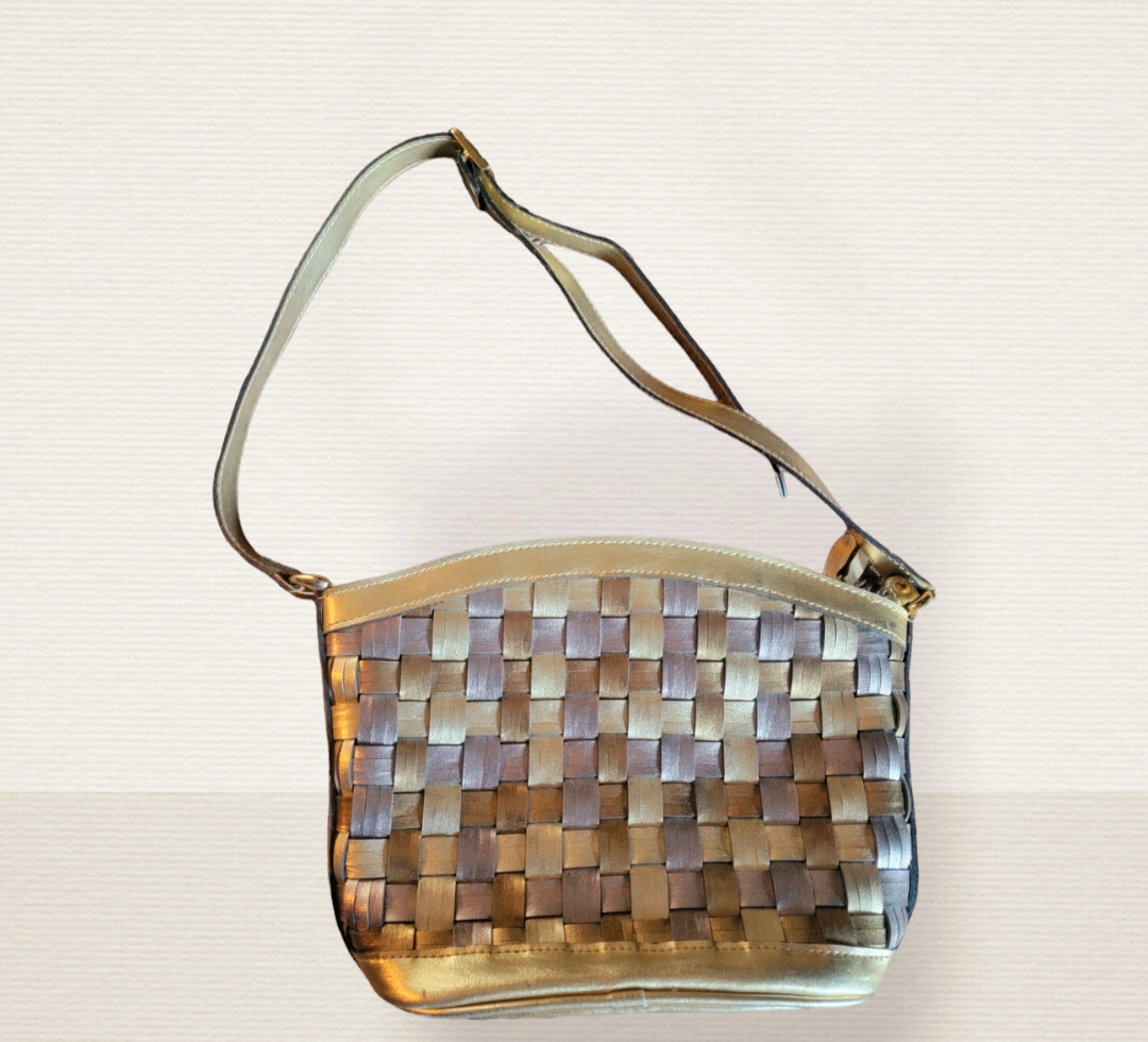 Vintage Basket Weave Handbag