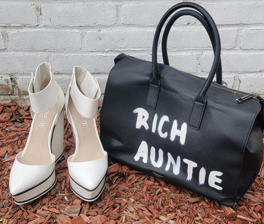 "RICH AUNTIE" Satchel Bag