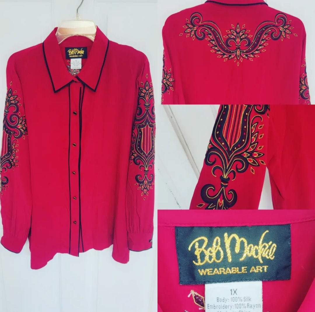 Vintage Bob Mackie Button Down