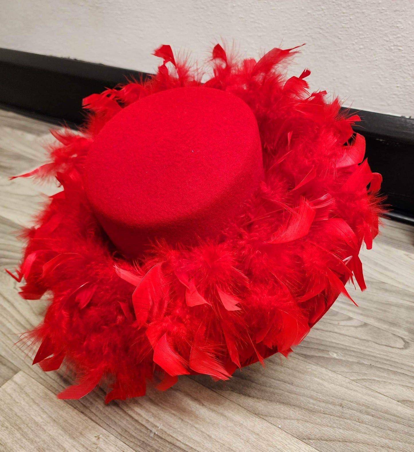 Red Feather "Church Style" Hat