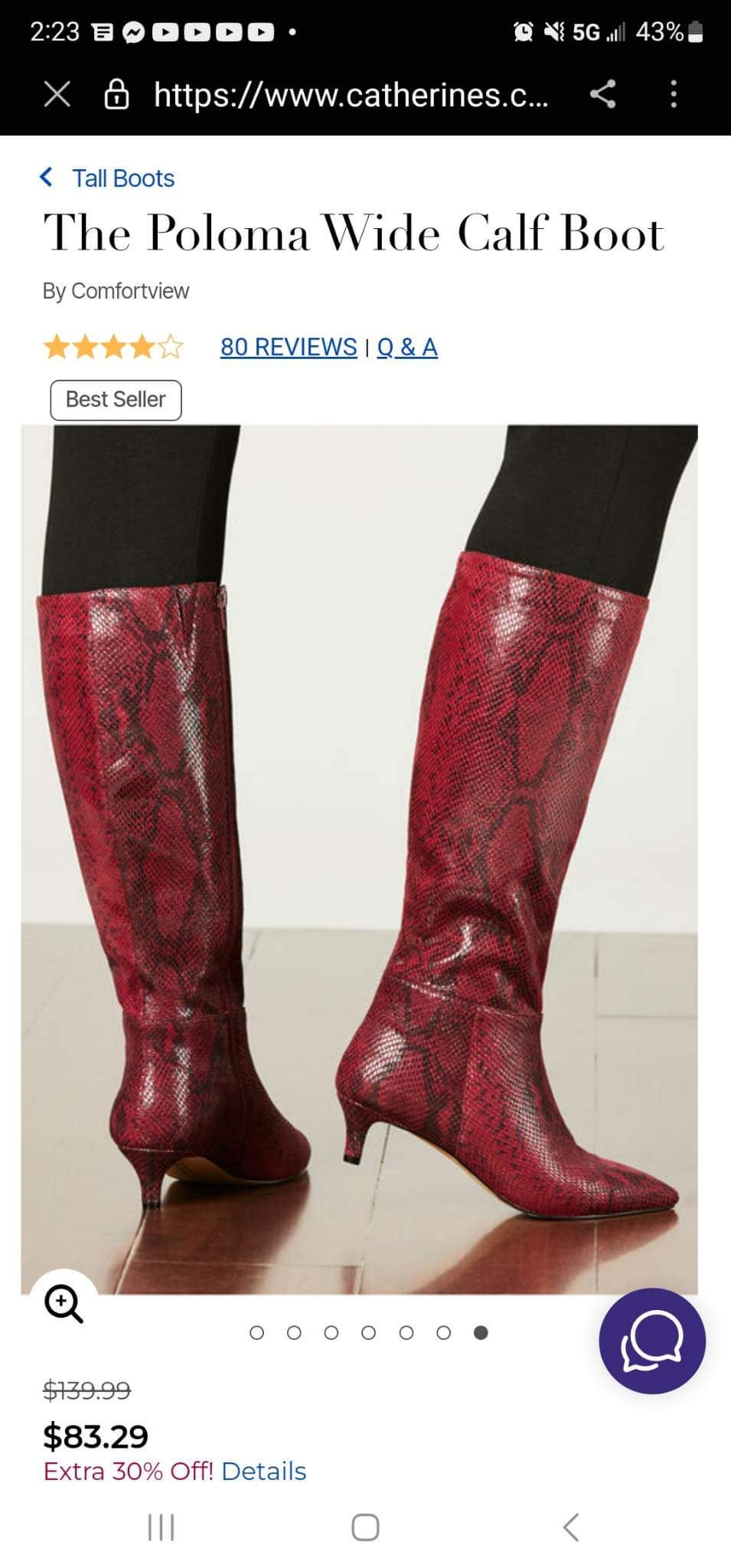 Comfort View Paloma Wide Calf Boot