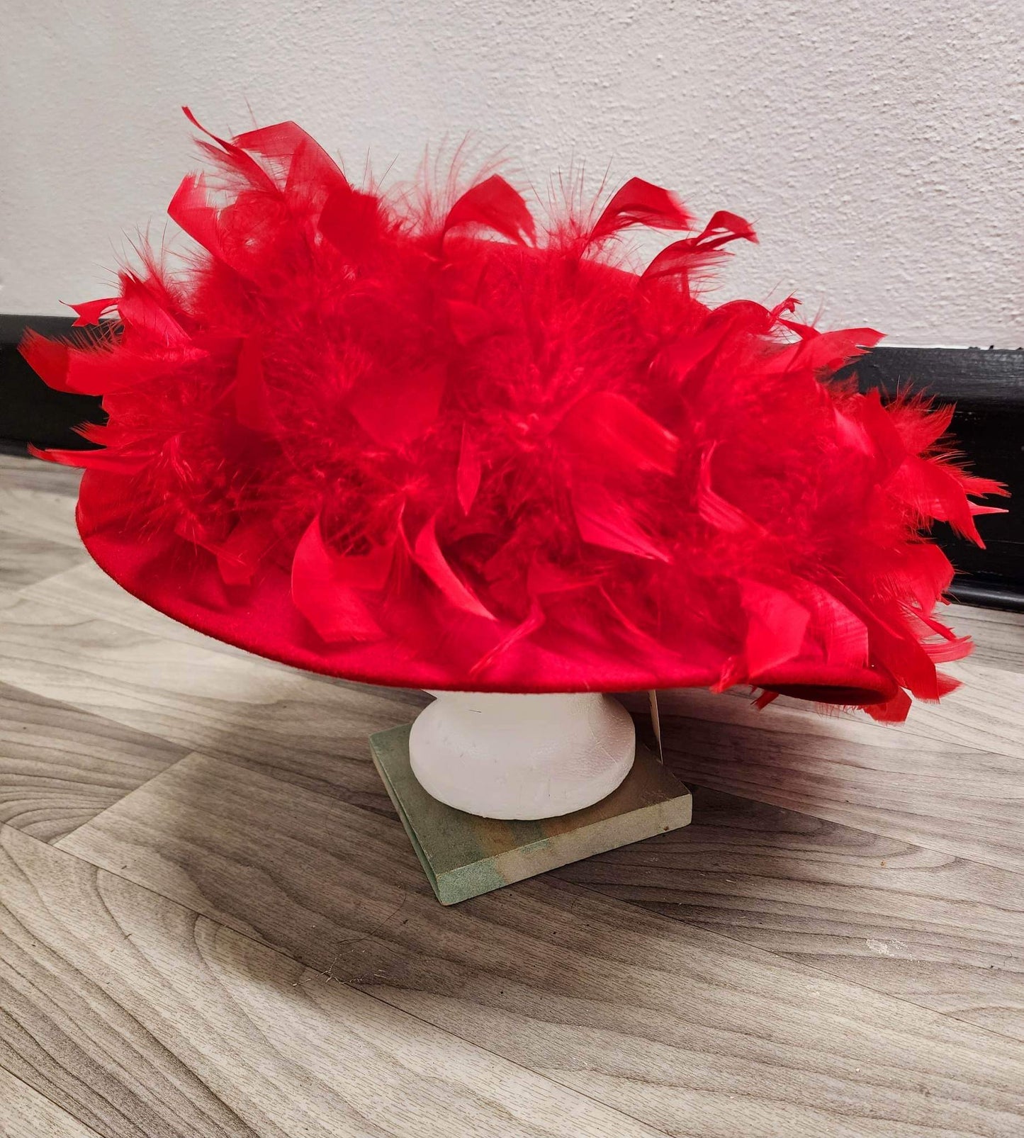 Red Feather "Church Style" Hat