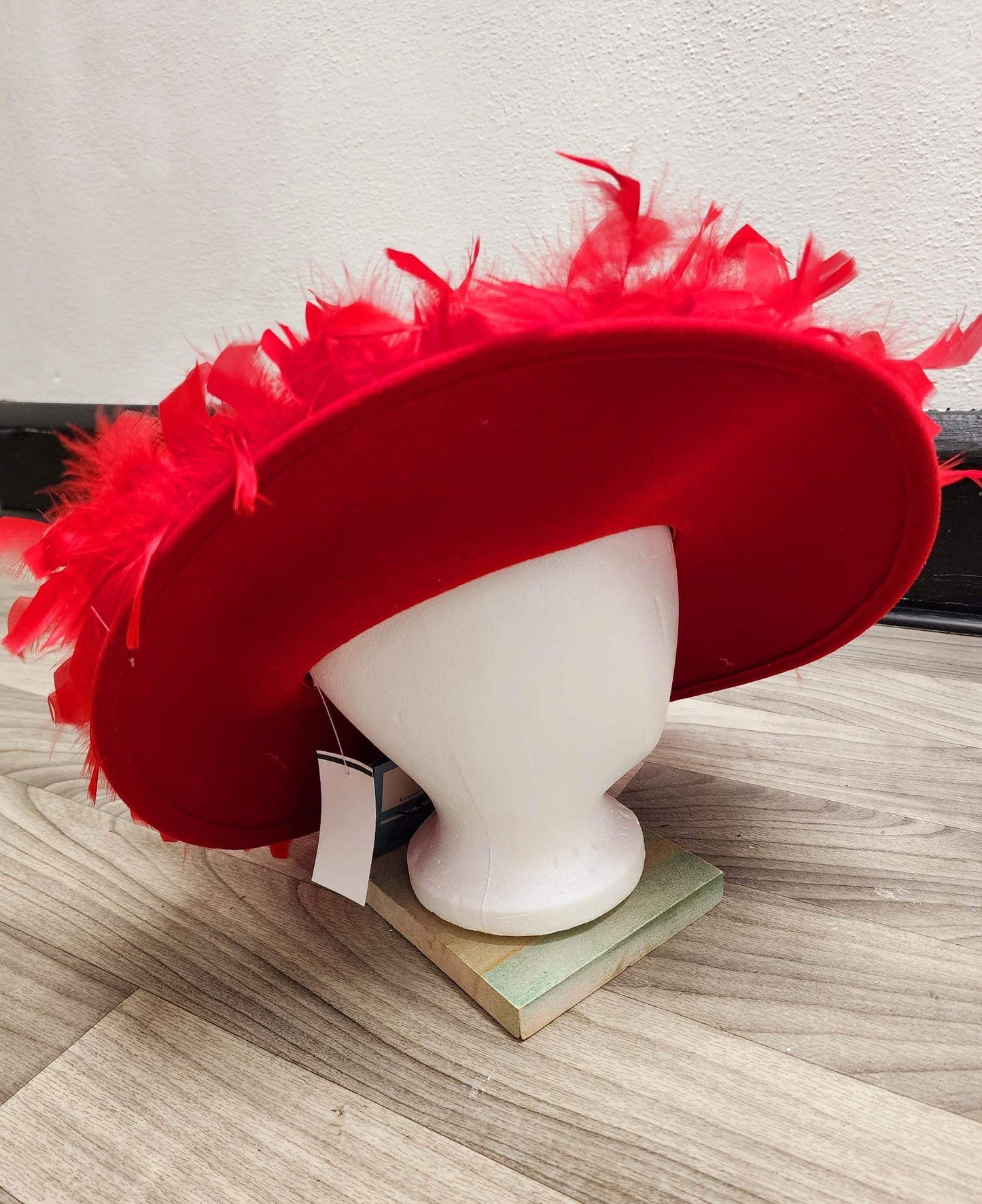 Red Feather "Church Style" Hat