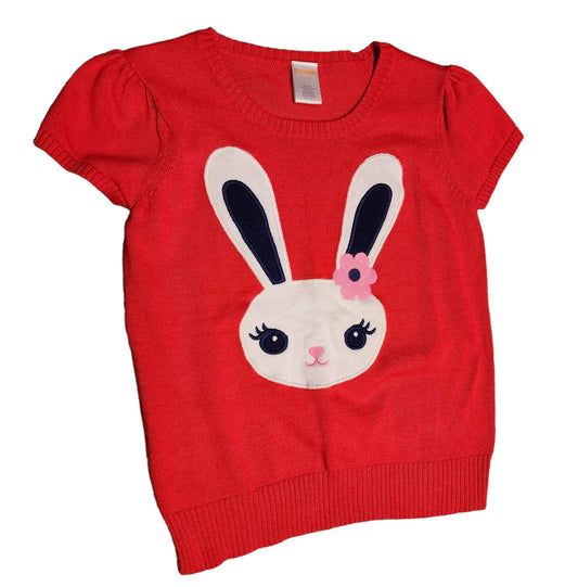 Flower Button Bunny Sweater