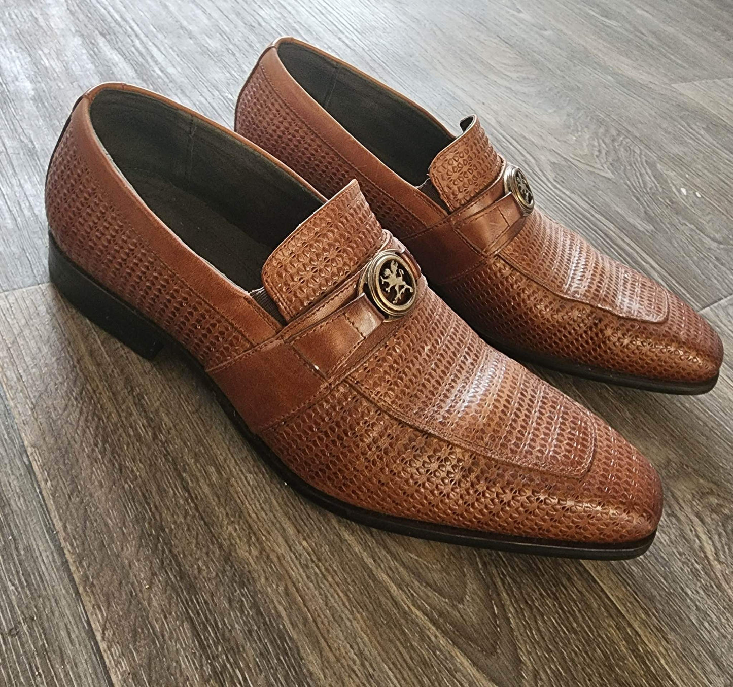 Stacy Adams Mens Mannix-Moc Toe Bit Cognac Slip-on Loafer